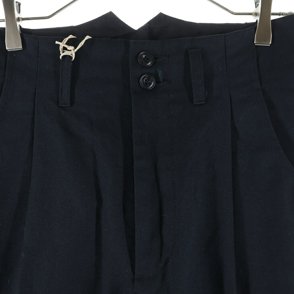 NO BRAND(ノーブランド) NICHOLAS DALEY ニコラスデイリー PLEATED TROUSER PANTS コットン トラウザーパンツ ブラック ND-AW23-PT1-C