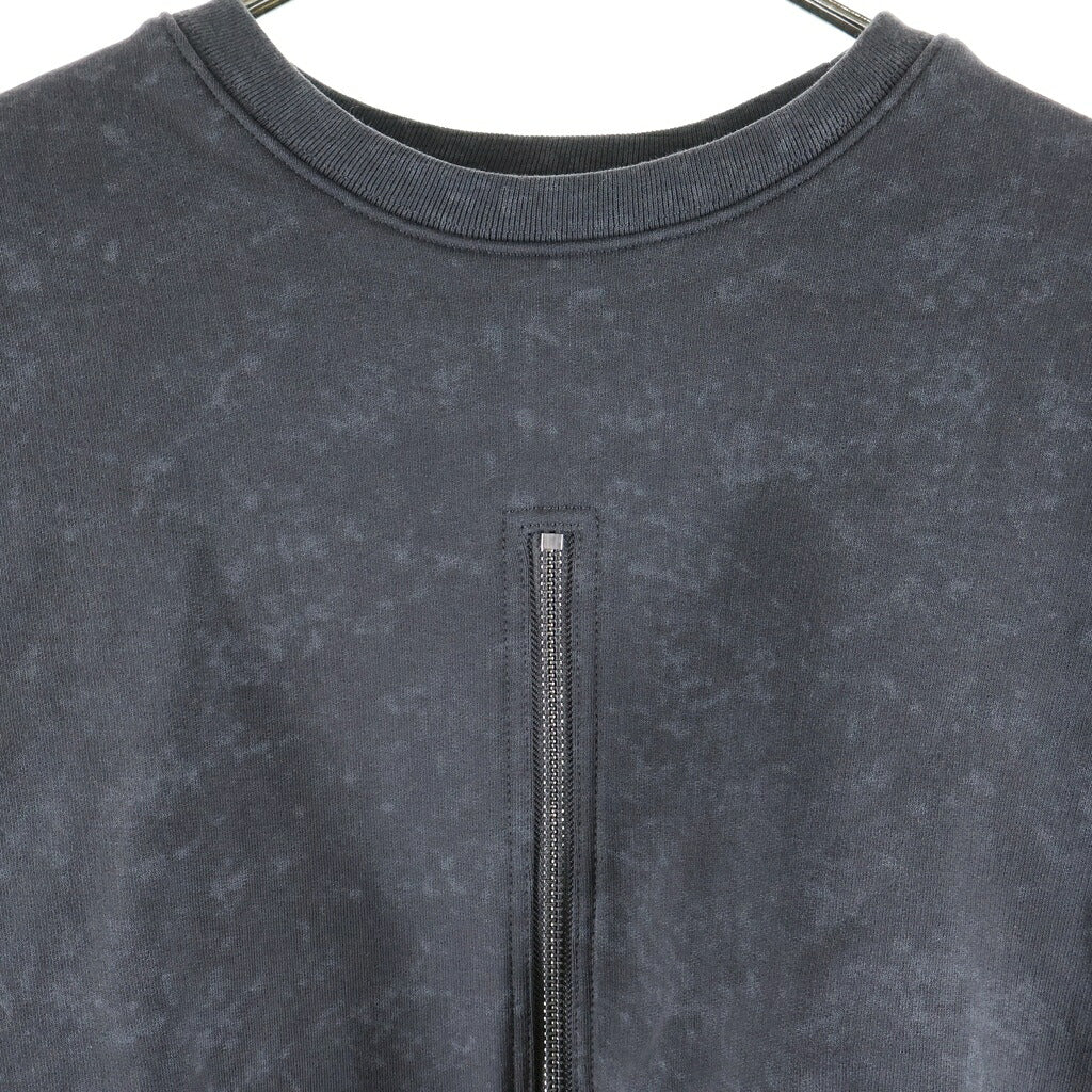SyuMan(シューマン) 24AW Layerd Sweat Shirts レイヤード ハーフジップ クルーネック 長袖スウェット トレーナー グレー 24aw-SY004