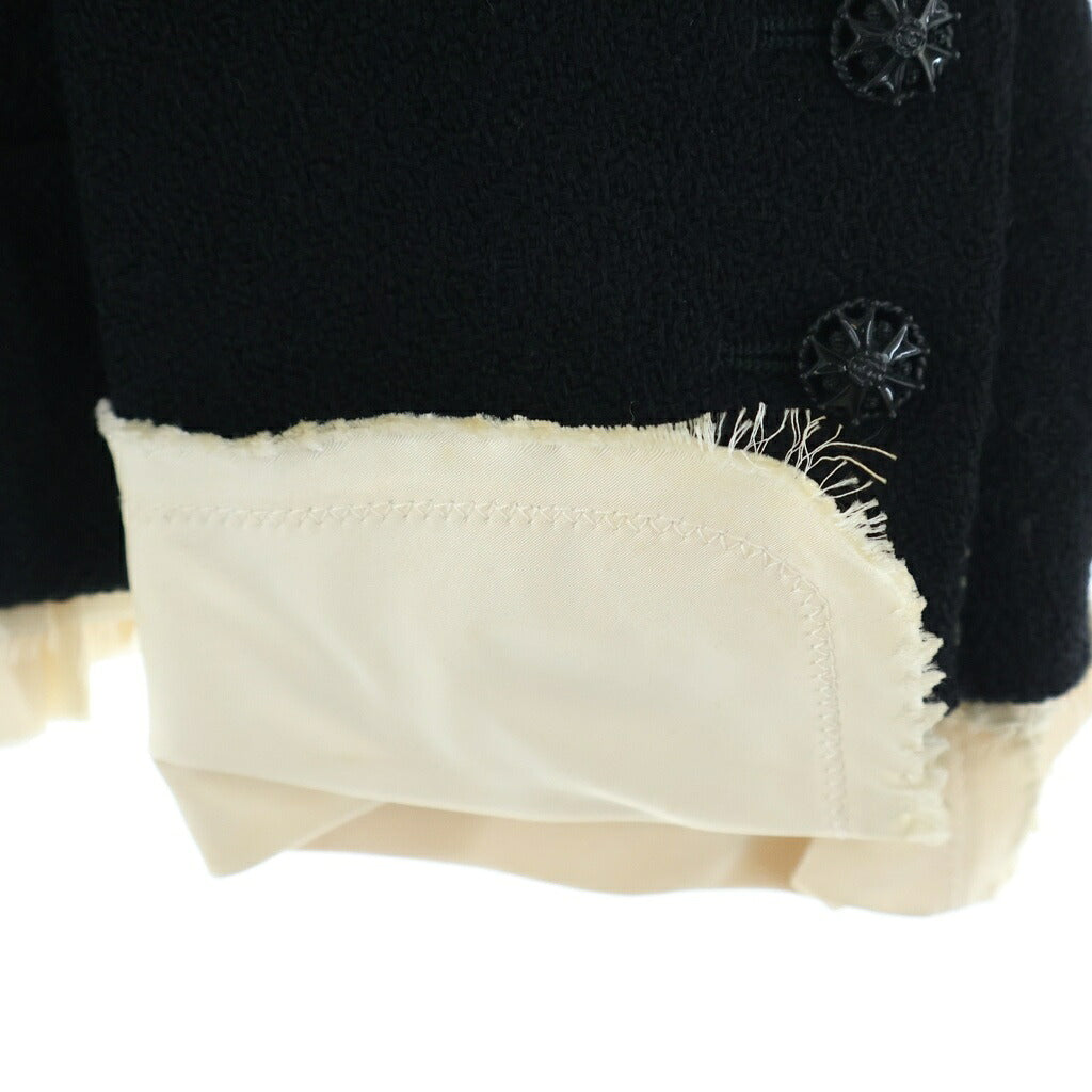 CHANEL(シャネル) 08AW インナーコットン ウール ジャケット ブラック レディース P34106