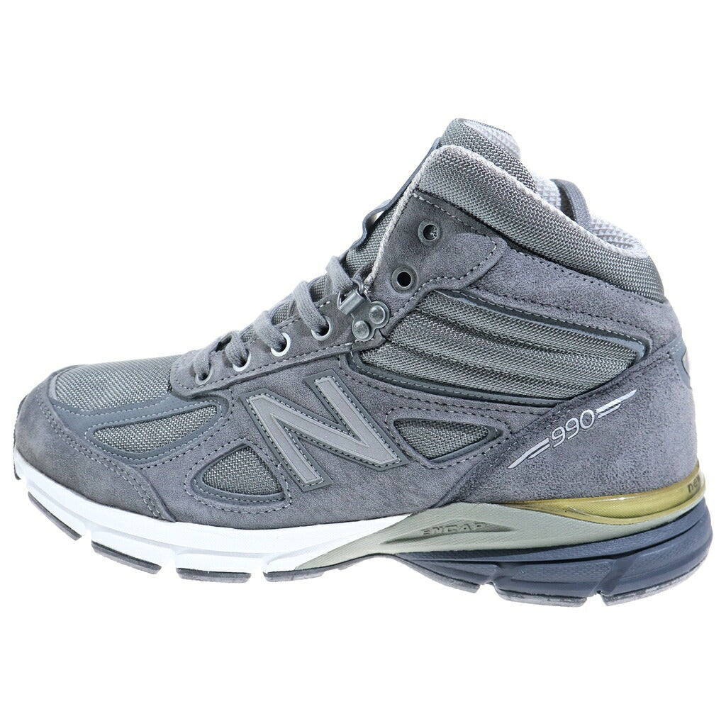 New Balance(ニューバランス) 990 V4 スウェード ハイカット スニーカー グレー US9.5/27.5cm MO990GR4