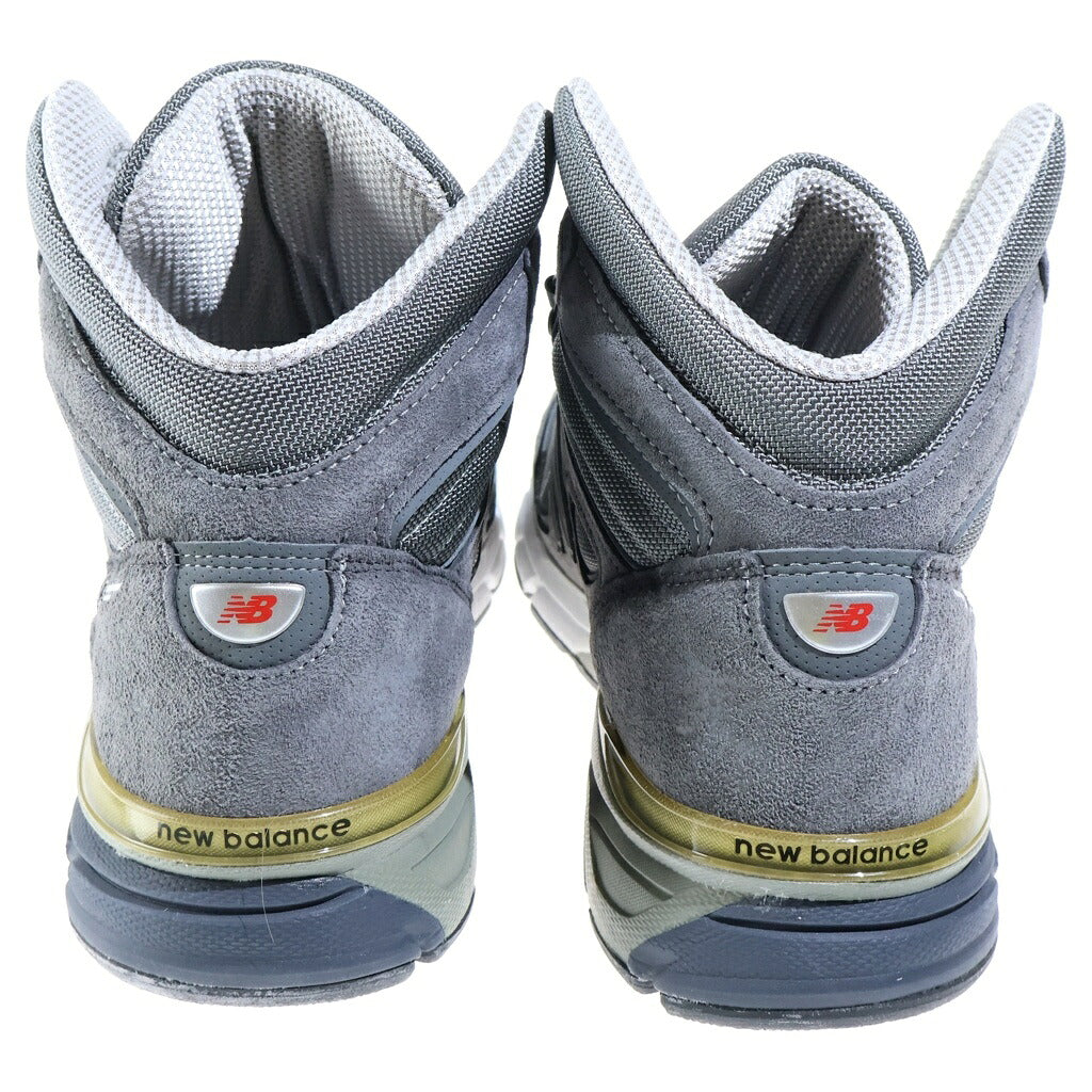 New Balance(ニューバランス) 990 V4 スウェード ハイカット スニーカー グレー US9.5/27.5cm MO990GR4