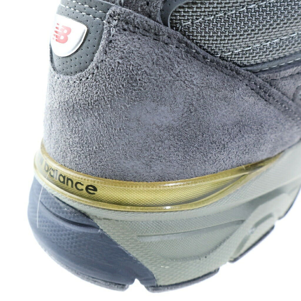 New Balance(ニューバランス) 990 V4 スウェード ハイカット スニーカー グレー US9.5/27.5cm MO990GR4
