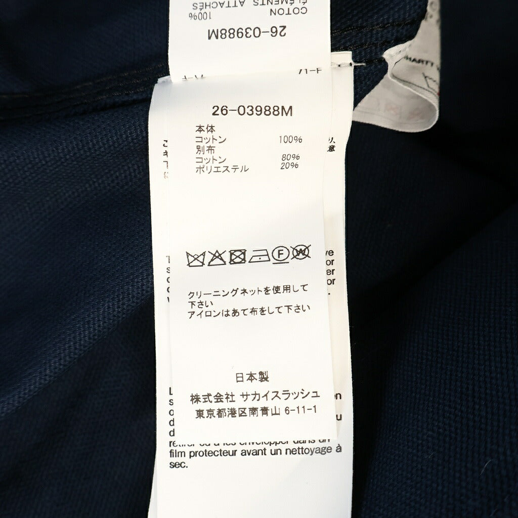 Sacai(サカイ) 26SS ×Carhartt WIP カーハート Duck Coat ダックコート 襟コーデュロイ ネイビー 26-03988M