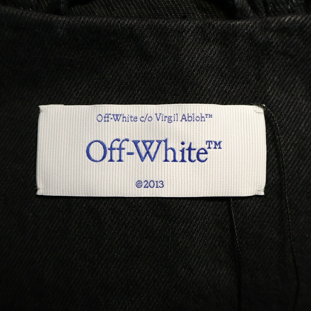 OFF-WHITE(オフホワイト) 24SS Natlover Denim Hooded Jacket ナチュララバー デニム フーデッド ジャケット ワッペンロゴ ブラック OMYE096S24DEN0011346