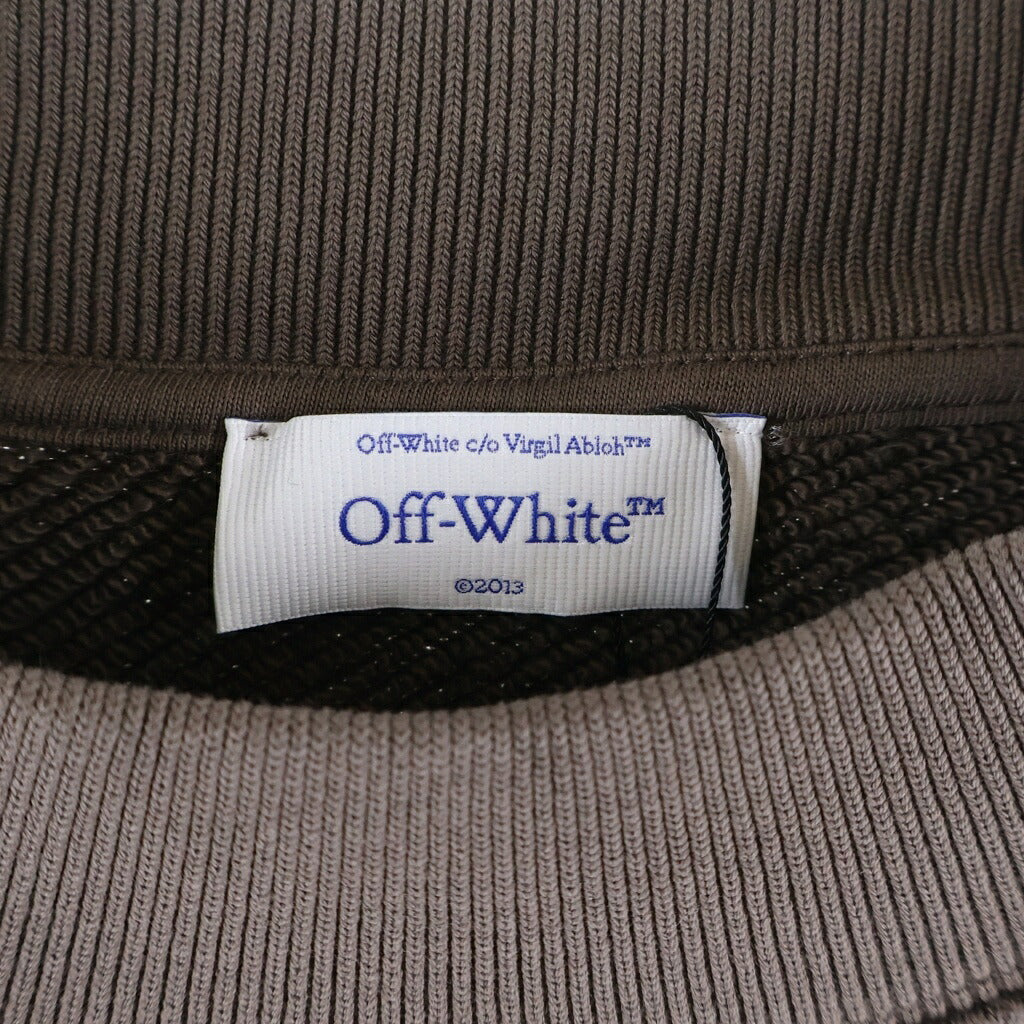 OFF-WHITE(オフホワイト) 24SS プリントデザイン バックアロー クルーネックスウェットトレーナー ブラウン OMBA070S24FLE0012809