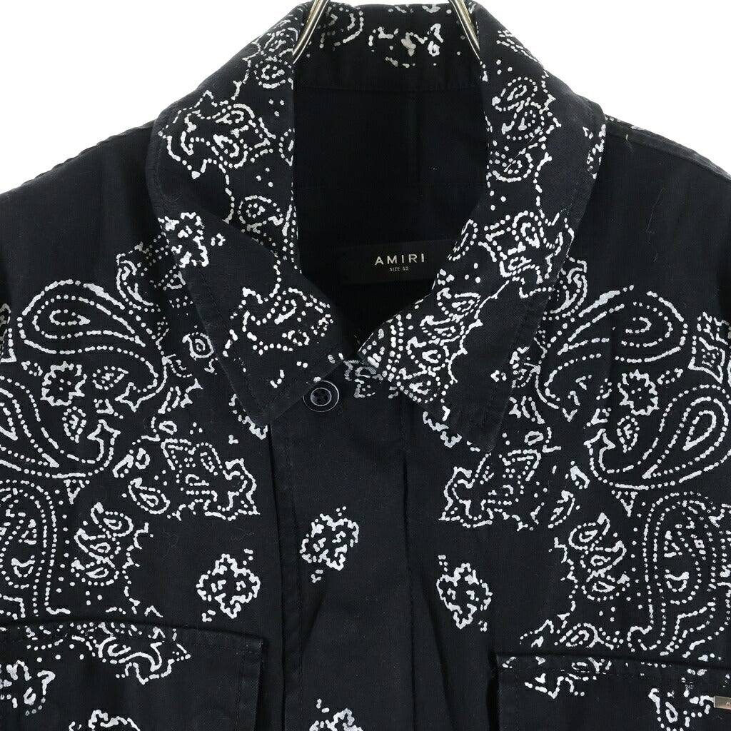 AMIRI(アミリ) M-65 ブリーチバンダナ ミリタリーシャツジャケット ブラック SR3BN0005SMRRCS0