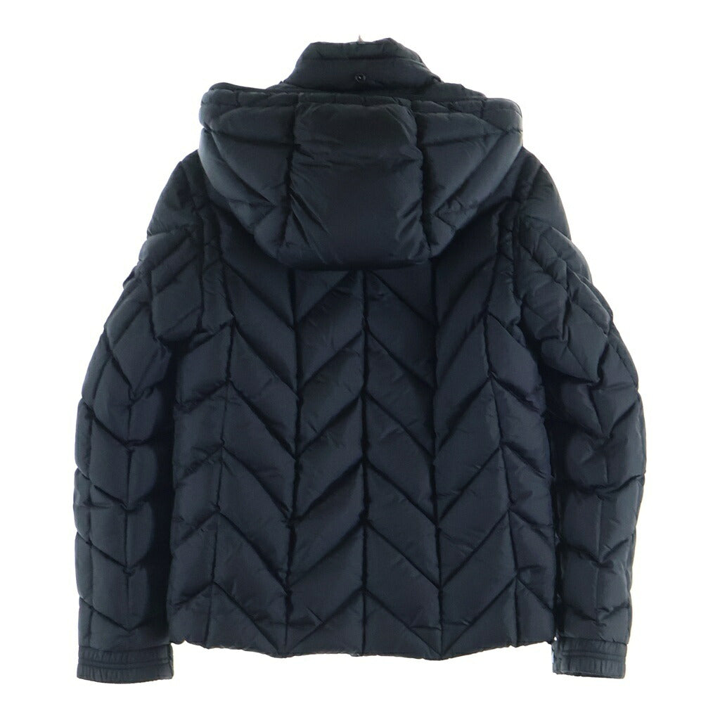 MONCLER(モンクレール) 15AW BERRIAT ベリア ロゴワッペン ジップアップ ダウンジャケット ブラック A20914198205