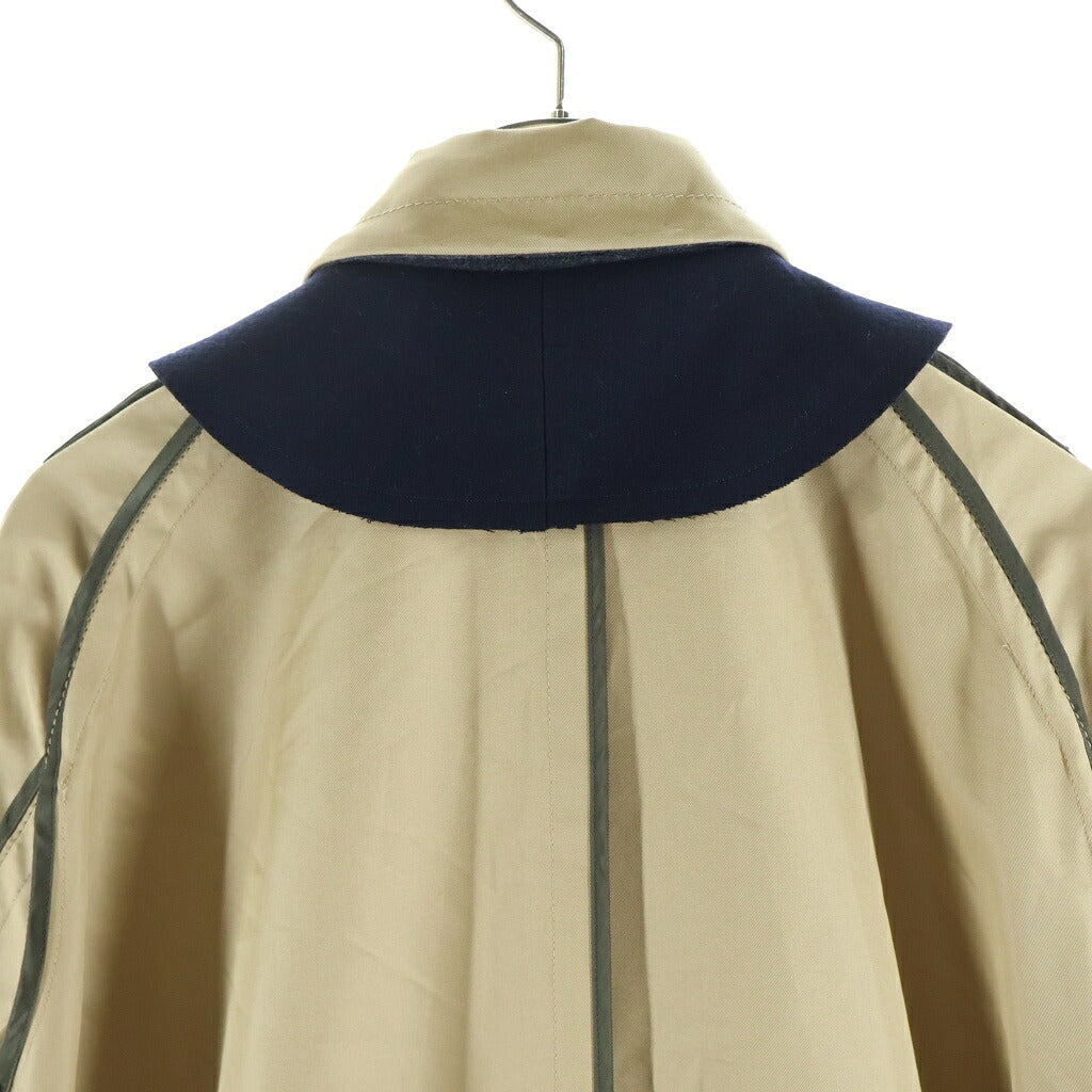 Sacai(サカイ) 21AW ドッキングトレンチコート ベージュ/ネイビー 21-02621M