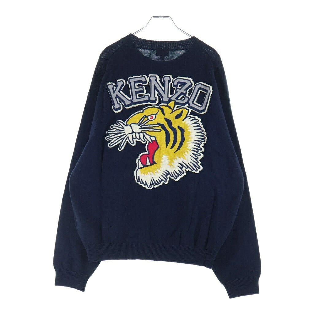 KENZO(ケンゾー) 22AW Tiger Varsity sweatshirt ニゴータイガーヴァーシティロゴニットセーター ネイビー FC65PU3163BC