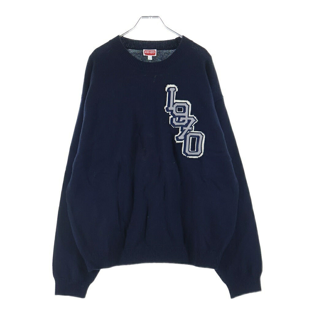 KENZO(ケンゾー) 22AW Tiger Varsity sweatshirt ニゴータイガーヴァーシティロゴニットセーター ネイビー FC65PU3163BC