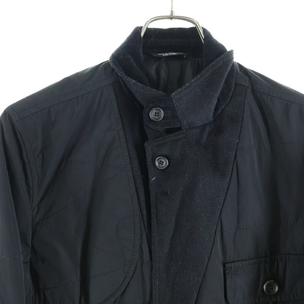 DOLCE & GABBANA(ドルチェアンドガッバーナ) エルボーパッチ ジャケット ブラック G2R06T