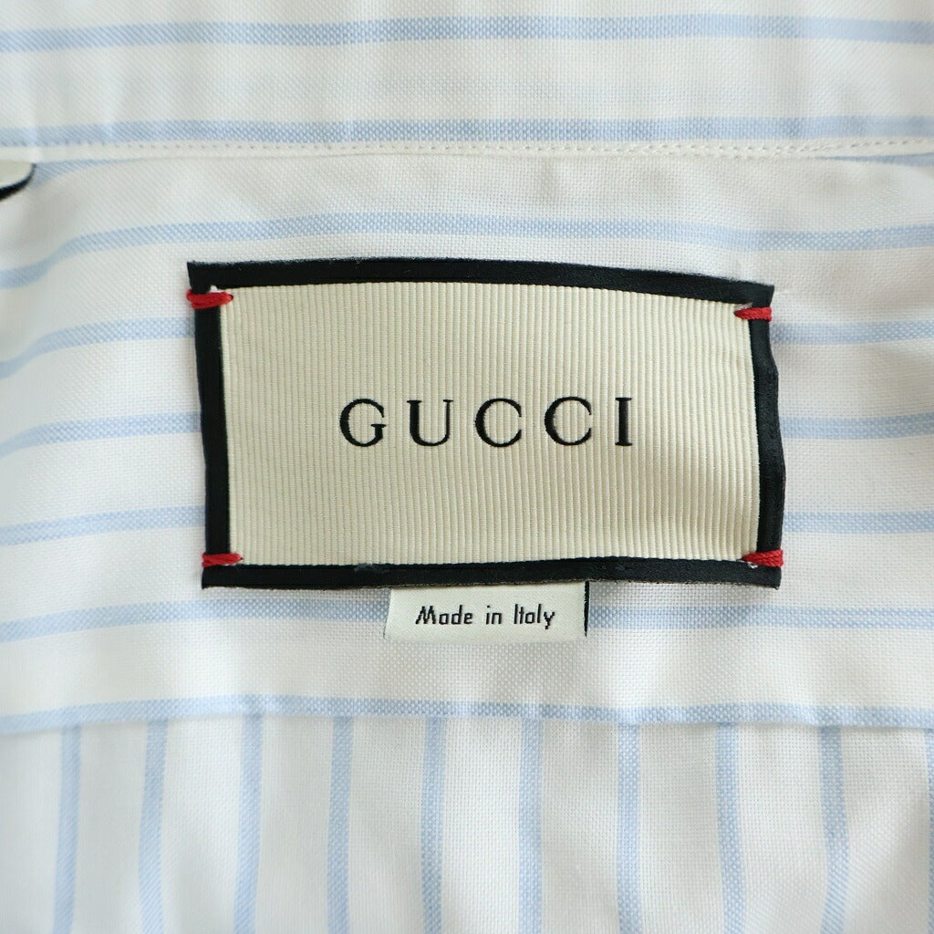GUCCI(グッチ) ストライプ 長袖シャツ ブルー/ホワイト 513287 Z386H
