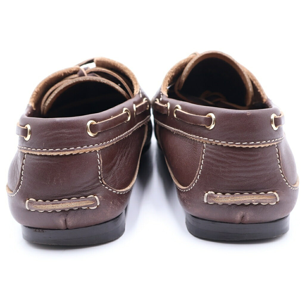 GUCCI(グッチ) レザー レースアップ モカシン ローカットシューズ ブラウン 138190