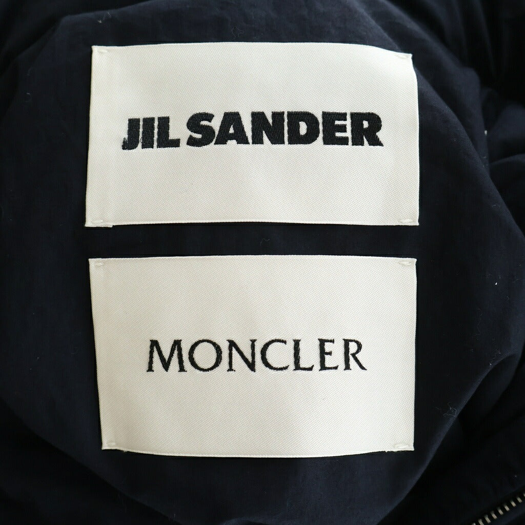 MONCLER(モンクレール) ×JIL SANDER ジルサンダー Mimimycin Down Jacket ミミミシン ダウンジャケット ロゴプレート ネイビー レディース K24051A00018
