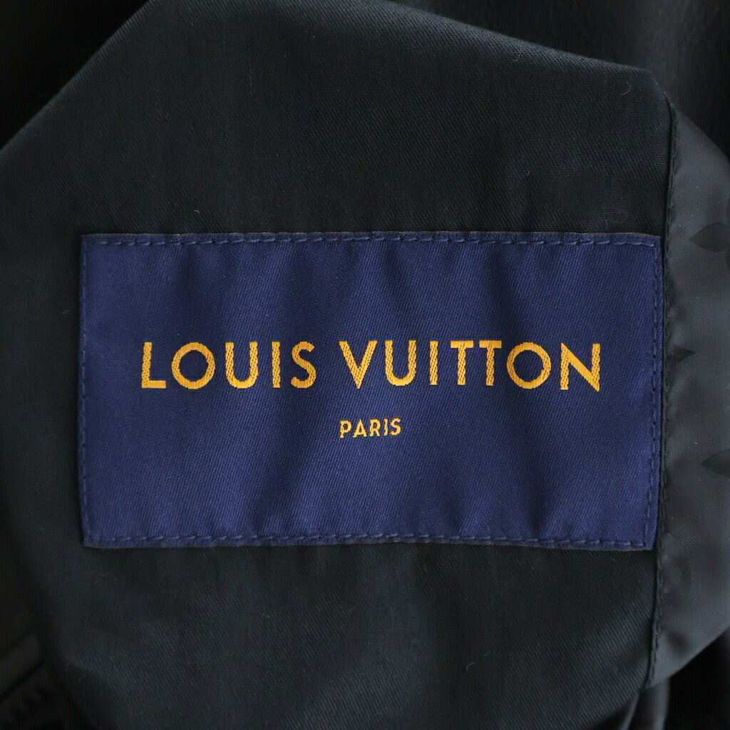 LOUIS VUITTON(ルイヴィトン) モノグラム リバーシブル レザーナイロン ジップアップブルゾン ジャケット ブラック HIL47WTKV