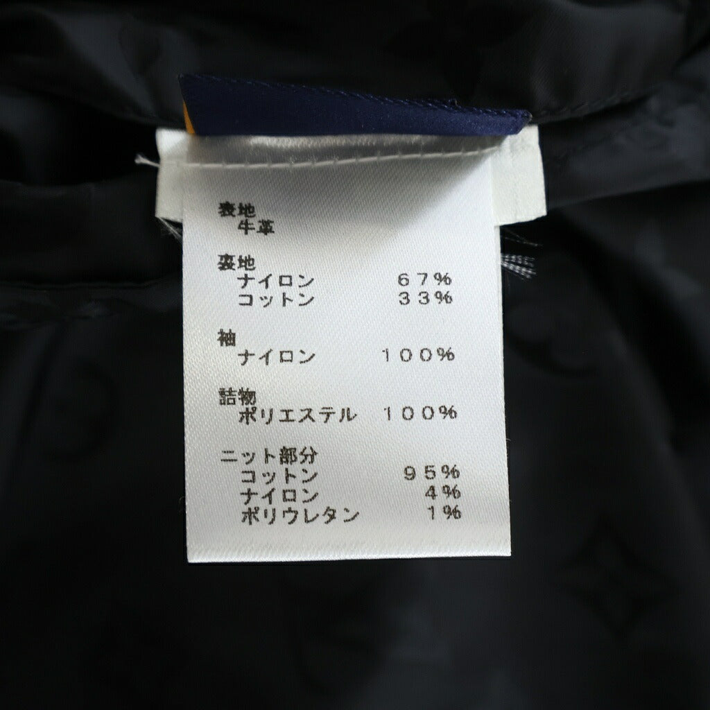 LOUIS VUITTON(ルイヴィトン) モノグラム リバーシブル レザーナイロン ジップアップブルゾン ジャケット ブラック HIL47WTKV