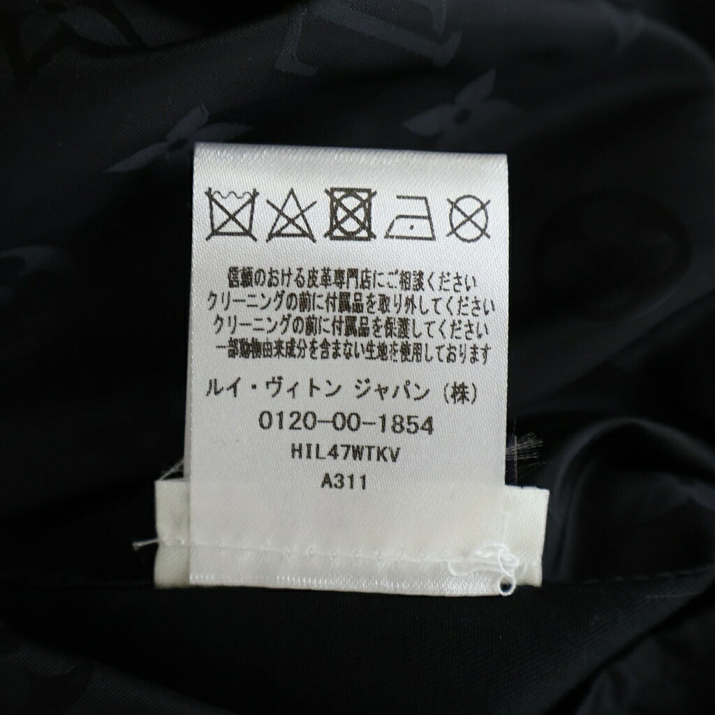 LOUIS VUITTON(ルイヴィトン) モノグラム リバーシブル レザーナイロン ジップアップブルゾン ジャケット ブラック HIL47WTKV