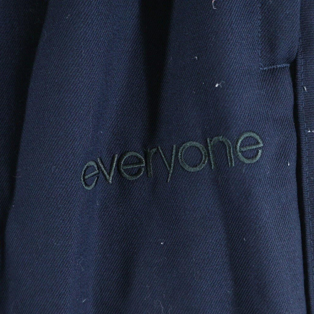 adidas(アディダス) × everyone エブリワン ロゴ刺繍 サイドライン ジャージー トラックパンツ ネイビー A6A001