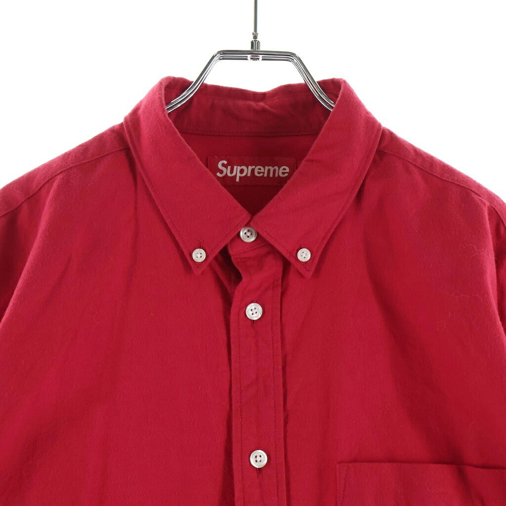 SUPREME(シュプリーム) 25AW Loose Fit Flennel Oxford Shirt ルーズフィット フランネル オックスフォード 長袖シャツ レッド