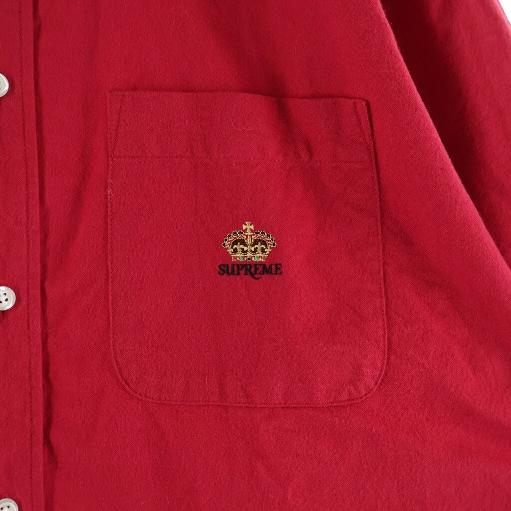SUPREME(シュプリーム) 25AW Loose Fit Flennel Oxford Shirt ルーズフィット フランネル オックスフォード 長袖シャツ レッド