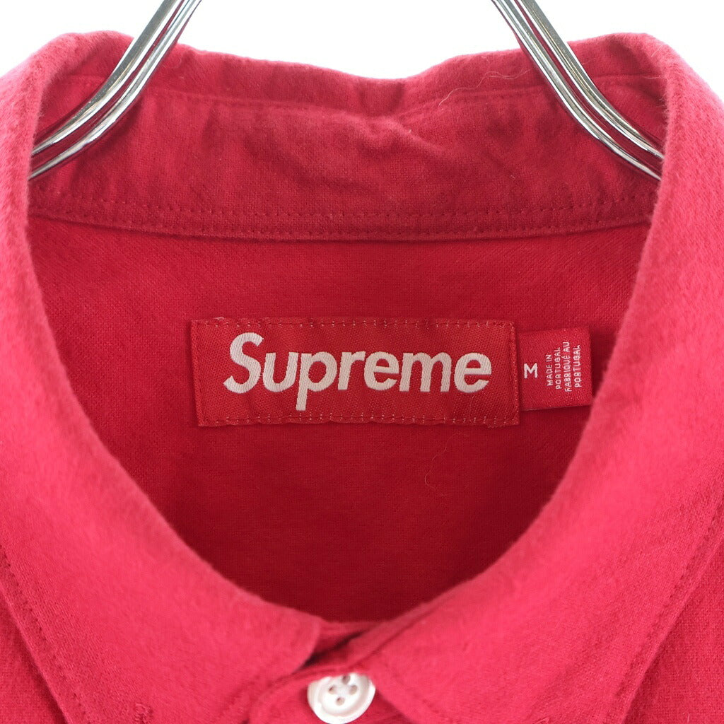 SUPREME(シュプリーム) 25AW Loose Fit Flennel Oxford Shirt ルーズフィット フランネル オックスフォード 長袖シャツ レッド