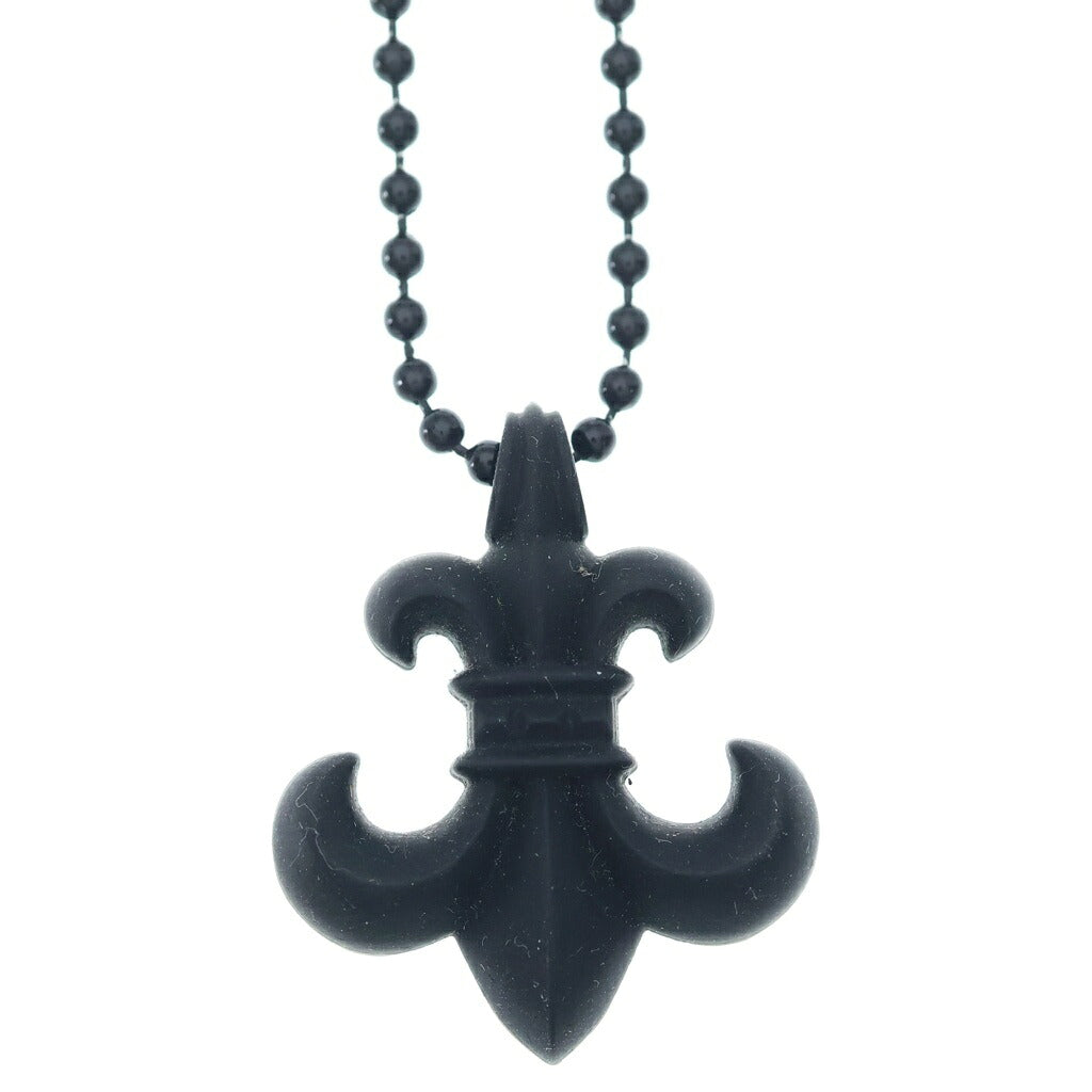 CHROME HEARTS(クロムハーツ) RUBBER FLUER BS フレア ラバーネックレス ペンダント シリコン ブラック