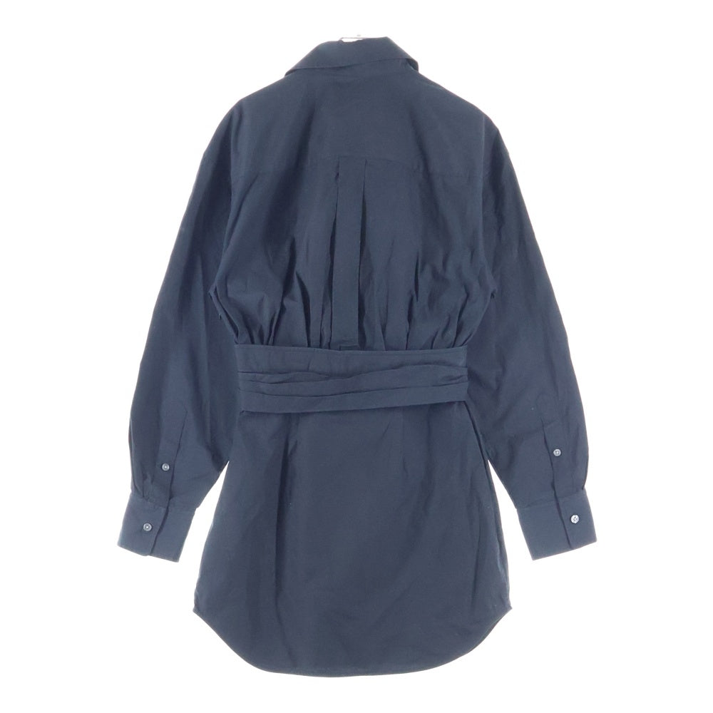 ALEXANDER WANG(アレキサンダーワン) Cross Front Shirt Dress 長袖シャツドレス レディース ブラック 4WC2226175