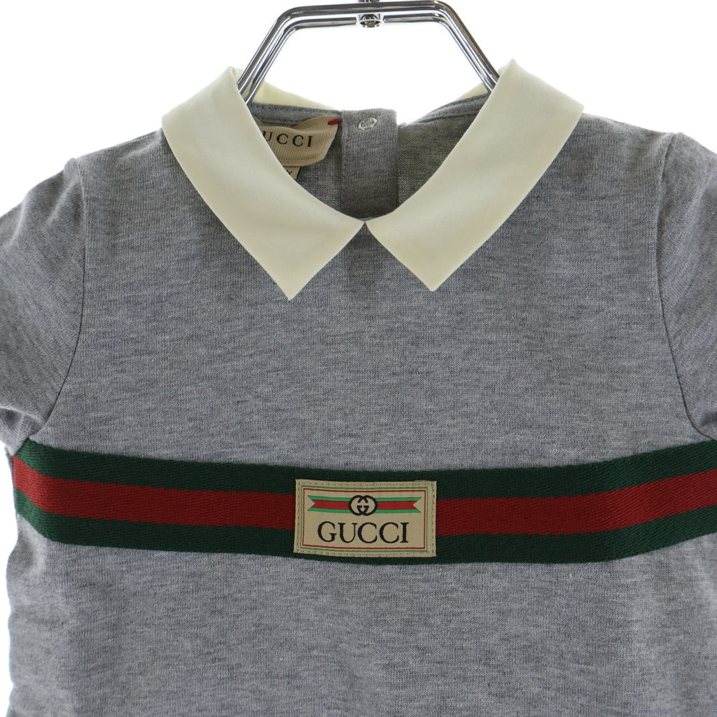 GUCCI(グッチ) シェリーライン コットン 2ピース ロンパース グレー 766683 XJF8F