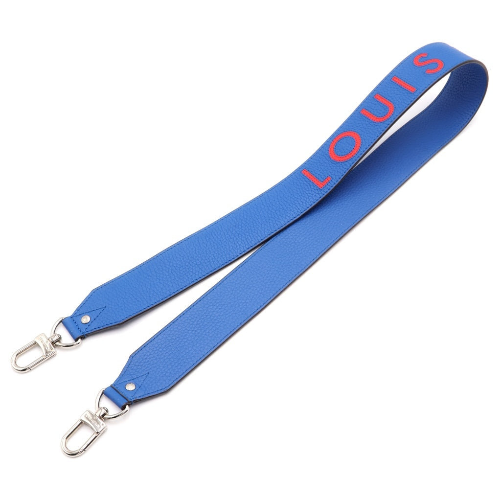 LOUIS VUITTON ルイヴィトン トリヨン レザー ロゴ ショルダーストラップ ブルー/レッド J02389 LOUIS VUITTON(ルイヴィトン) トリヨン レザー ロゴ ショルダー