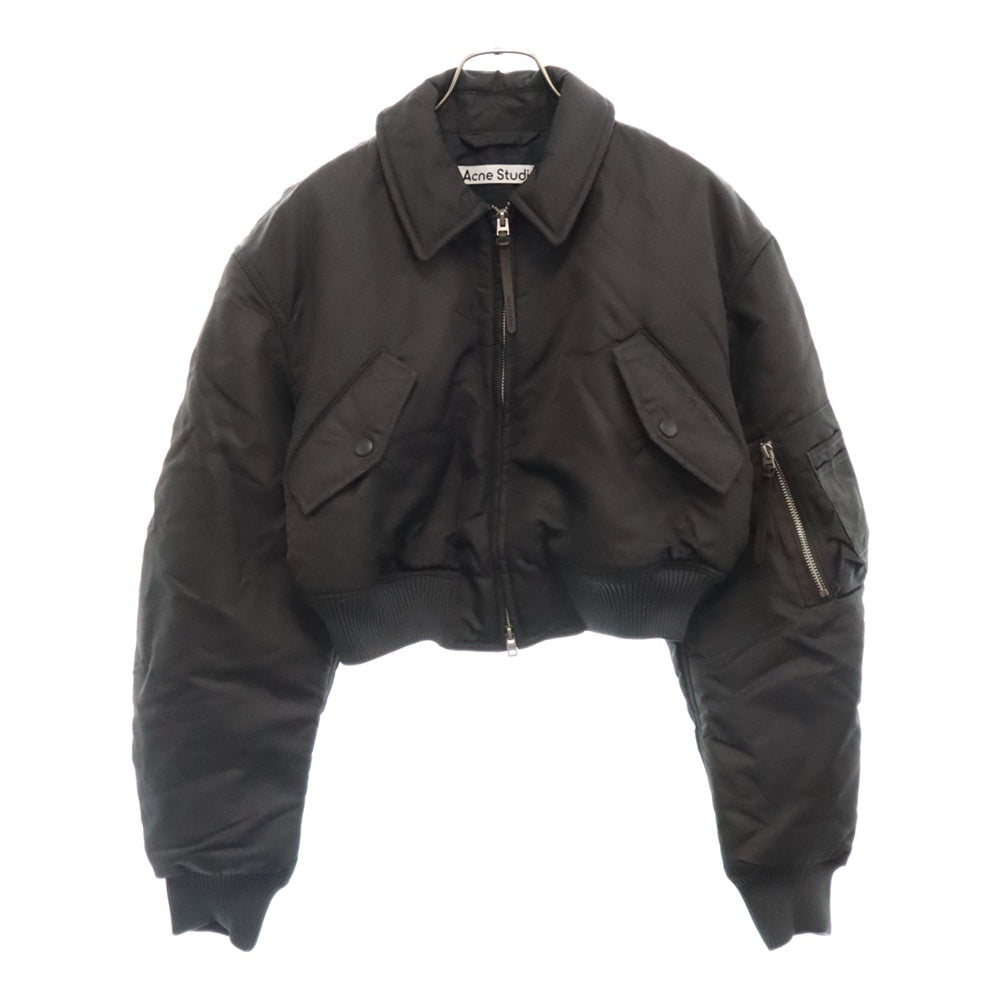 Acne Studios(アクネ ストゥディオズ) Bomber jacket ショート丈ナイロンボンバージャケット ブラック OUTW000923