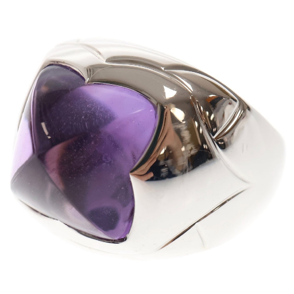 BVLGARI(ブルガリ) ピラミデ アメジストリング 750WG ホワイトゴールド 指輪 約14号 ジュエリー アクセサリー