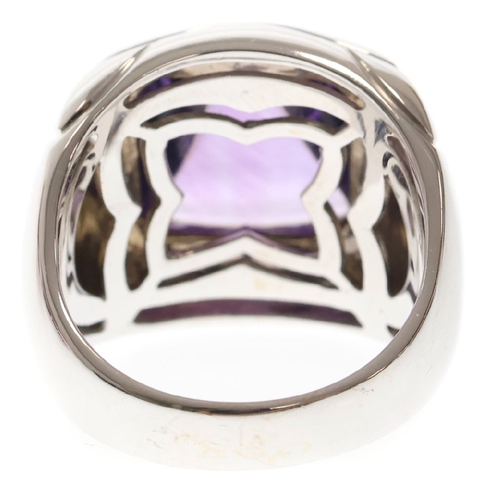 BVLGARI(ブルガリ) ピラミデ アメジストリング 750WG ホワイトゴールド 指輪 約14号 ジュエリー アクセサリー