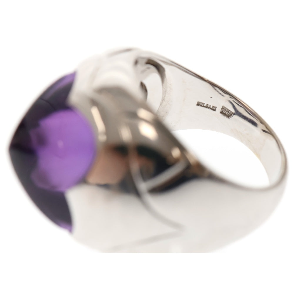 BVLGARI(ブルガリ) ピラミデ アメジストリング 750WG ホワイトゴールド 指輪 約14号 ジュエリー アクセサリー
