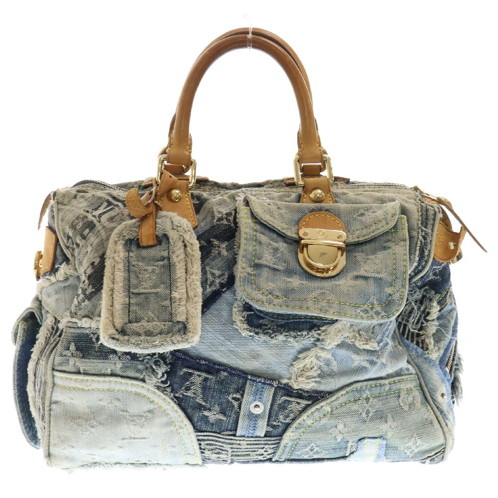 LOUIS VUITTON(ルイヴィトン) モノグラムデニム パッチワーク スピーディ30 M95380 ハンドバッグ ミニボストンバッグ ライトブルー