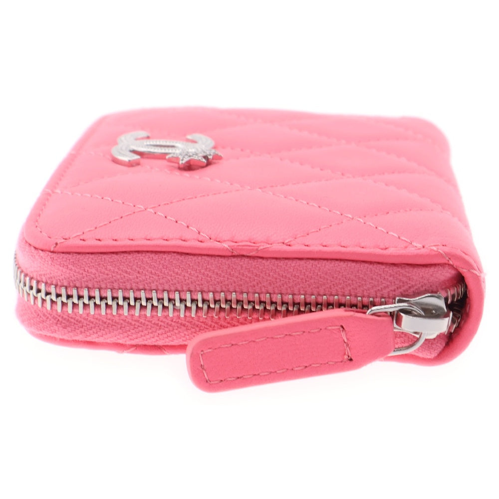 CHANEL(シャネル) ココマーク スターコインパース ピンク ラムスキン AP3728 コンパクトウォレット 財布 シルバー金具