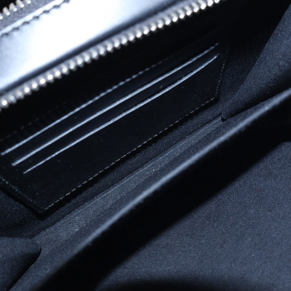 FENDI(フェンディ) スクエアFF カメラケース オーガナイザー レザー ポーチ ショルダーバッグ ブラック×グレー 7M0357 斜め掛けバッグ