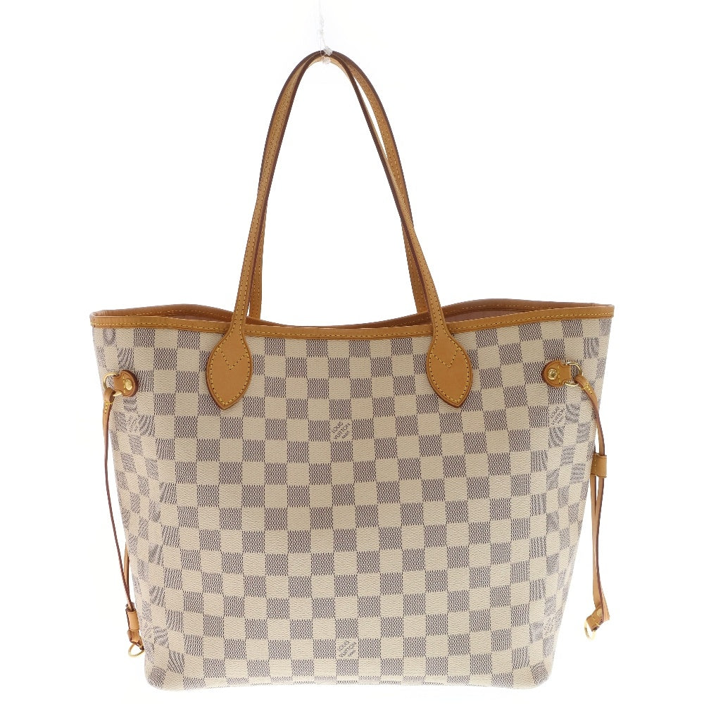 LOUIS VUITTON(ルイヴィトン) ダミエ・アズール ネヴァーフルMM ローズバレリーヌ トートバッグ アイボリー PVCレザー N41605