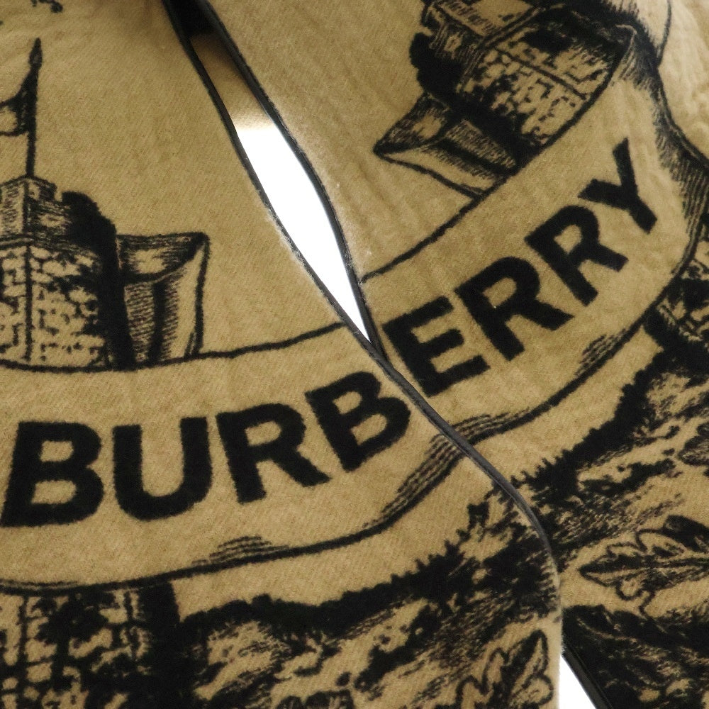 BURBERRY(バーバリー) リバーシブル EKD ウールケープ ノバチェック ベージュ×ブラック