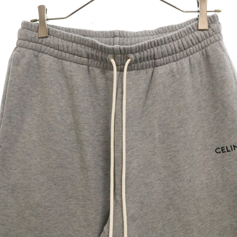 CELINE(セリーヌ) 21SS ロゴ刺繍ジョガースウェットロングパンツ グレー