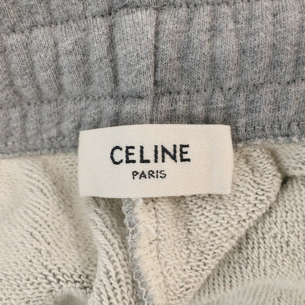 CELINE(セリーヌ) 21SS ロゴ刺繍ジョガースウェットロングパンツ グレー
