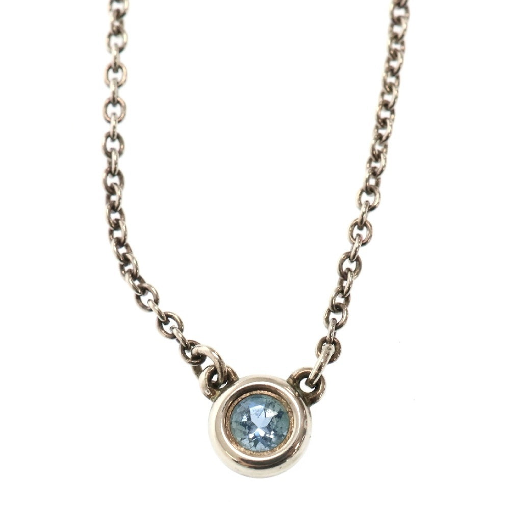 TIFFANY&Co(ティファニー) エルサペレッティ バイザヤード ネックレス アクアマリン Ag925 SV シルバー アクセサリー