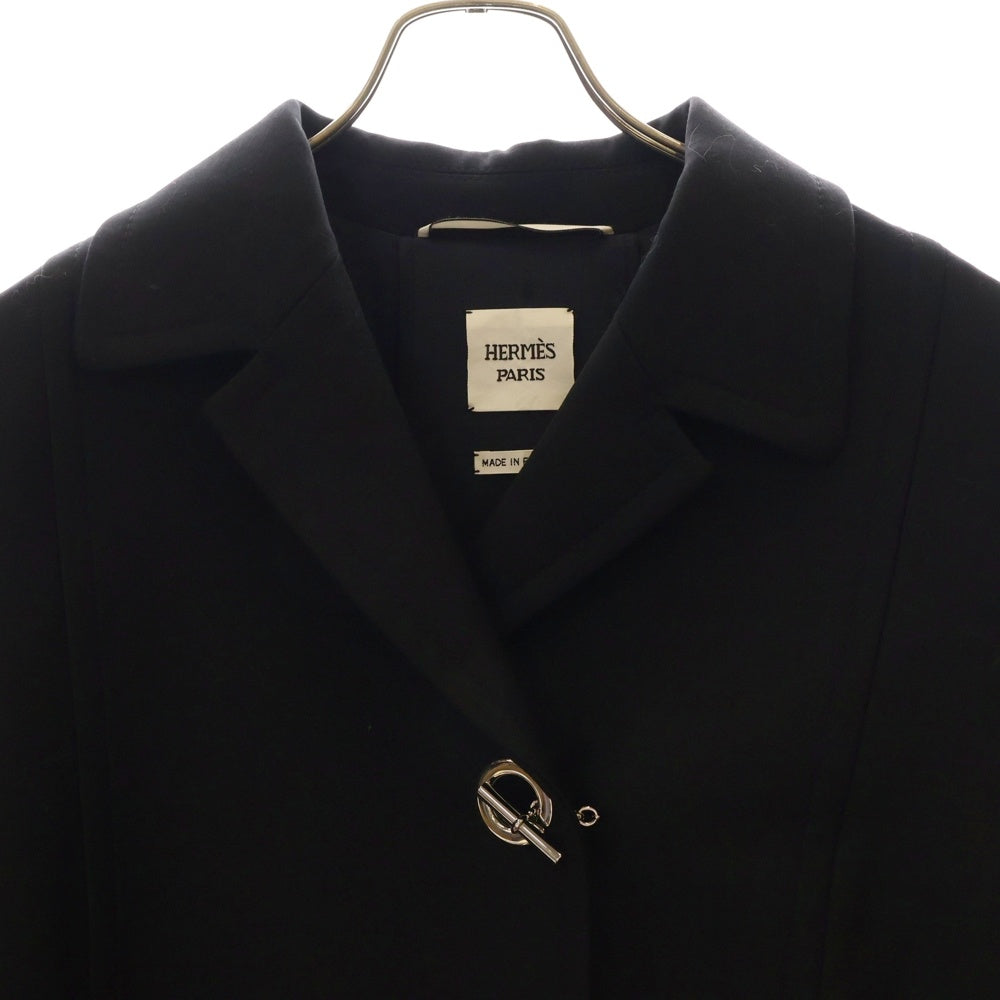 HERMES(エルメス) シェーヌダンクル チェスターコート ブラック 06-7100
