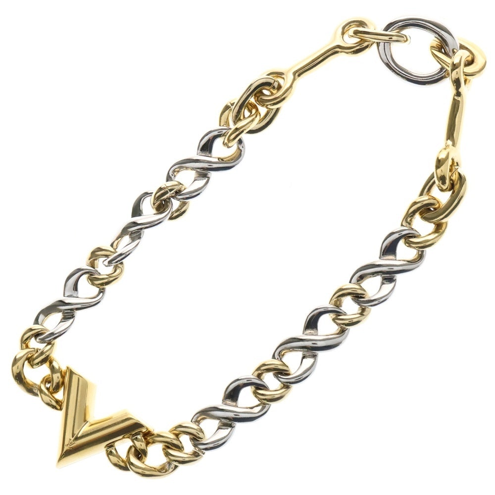 LOUIS VUITTON(ルイヴィトン) エッセンシャル V マグネット チェーンネックレス シルバー×ゴールド M62838