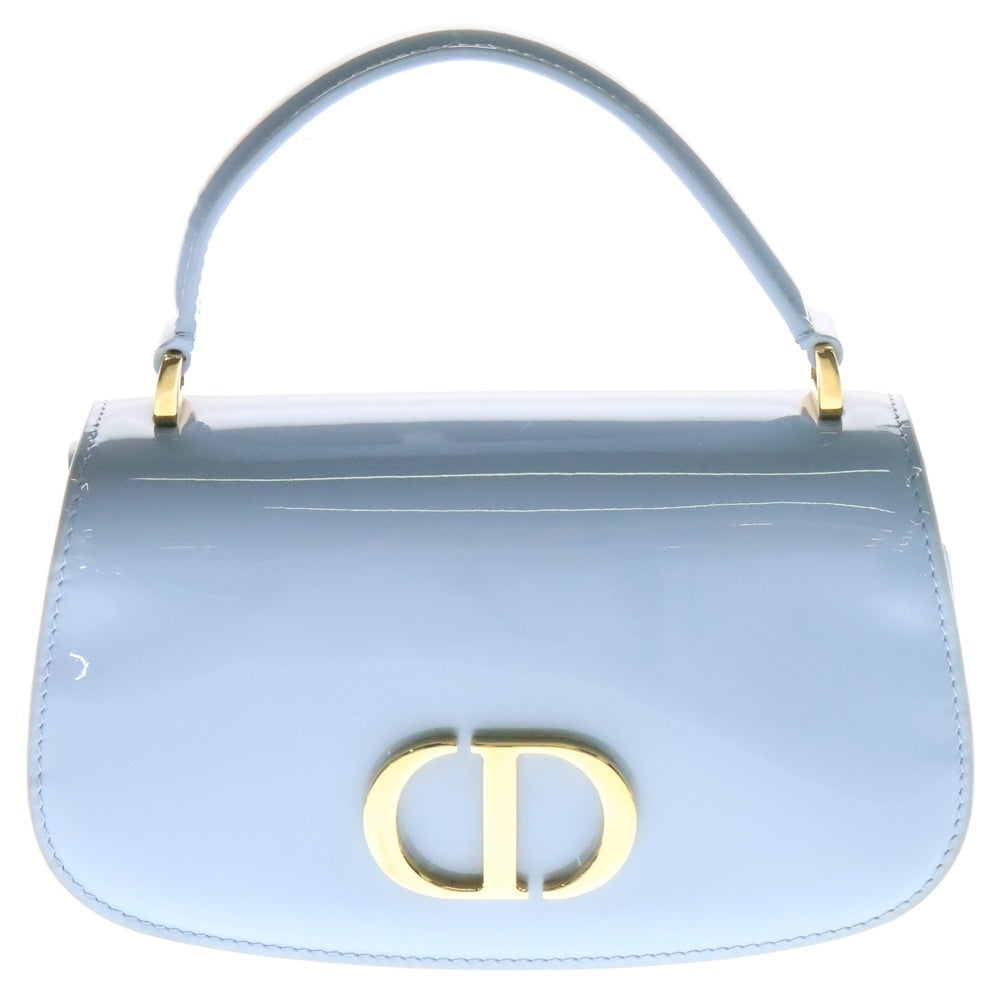 Christian Dior(クリスチャンディオール) 30 Montaigne Avenue トップハンドルバッグ ショルダーバッグ スモール パテントカーフスキン ライトブルー ゴールド金具 M9370UVAS_M23B