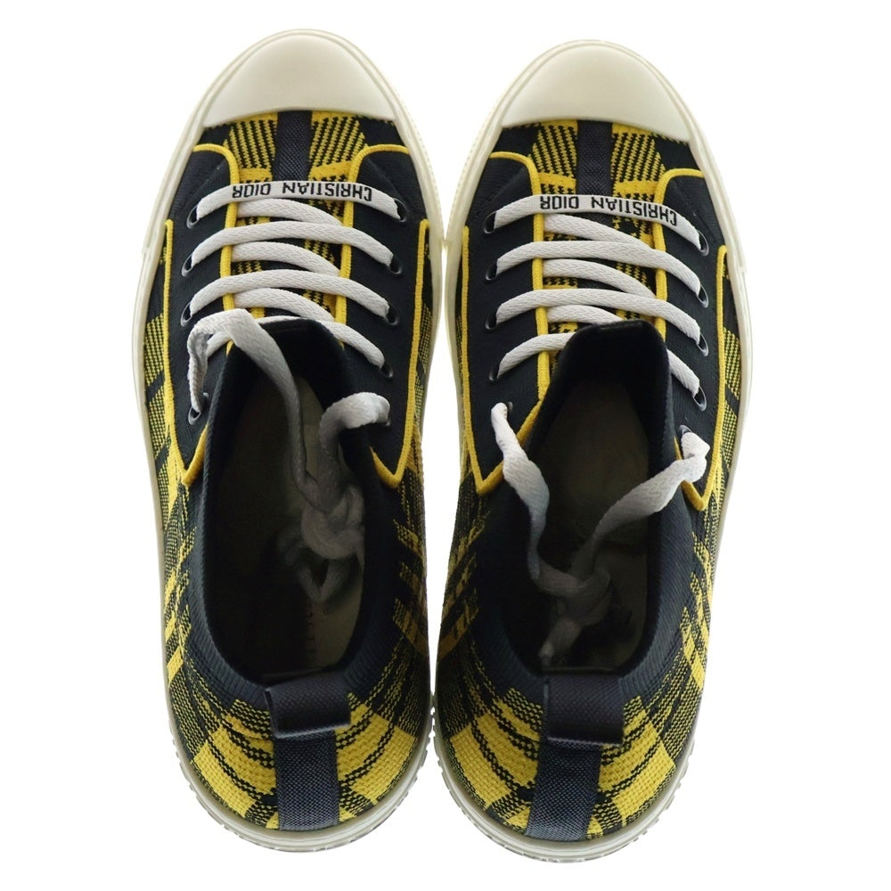 DIOR(ディオール) WALK'N'DIOR ハイトップ チェック ハイカットスニーカー ブラック×イエロー レディース KCK341TKT