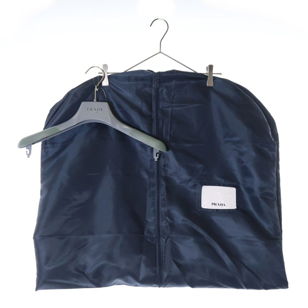 PRADA(プラダ) 23SS Re-Nylon リナイロン ワッペンロゴ ギャザー ドローストリング ジップデザイン ミディアムワンピース ブラック レディース 230698 S231 1WQ9