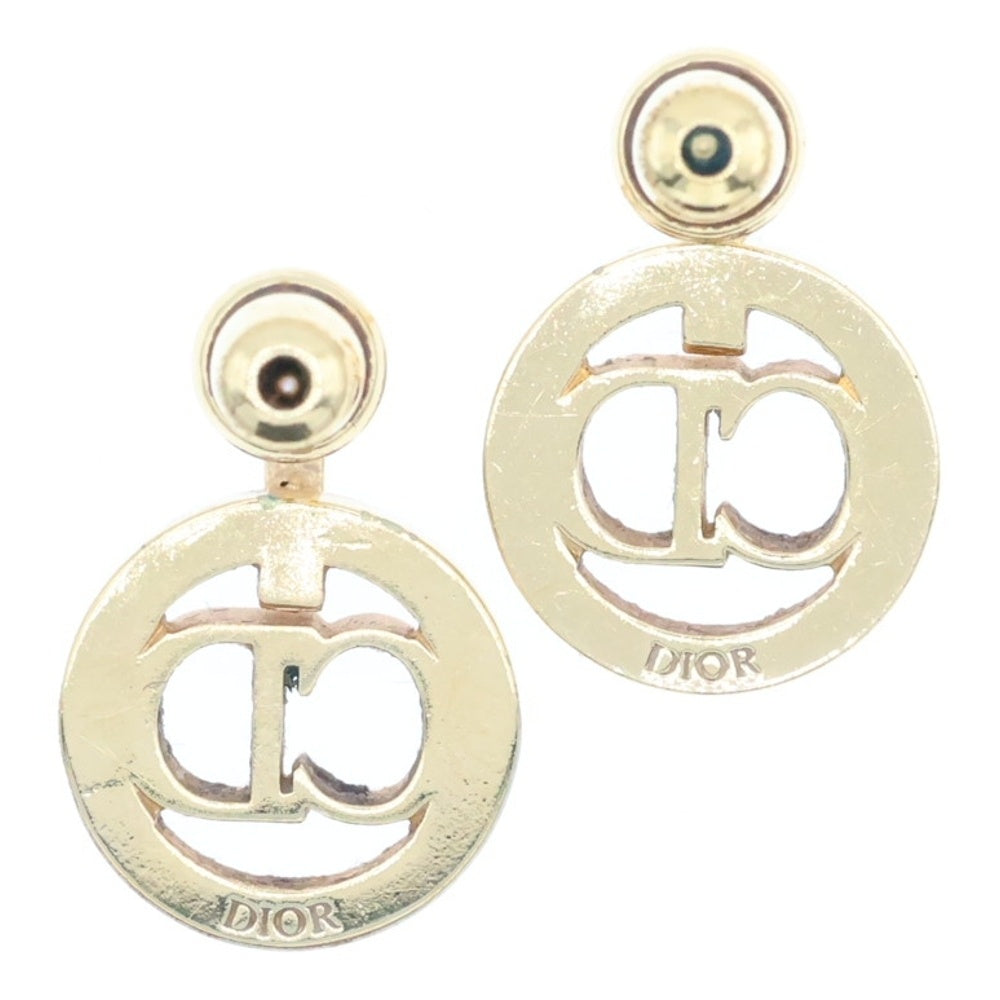 Christian Dior(クリスチャンディオール) CDロゴ ラインストーン ピアス ゴールド レディース