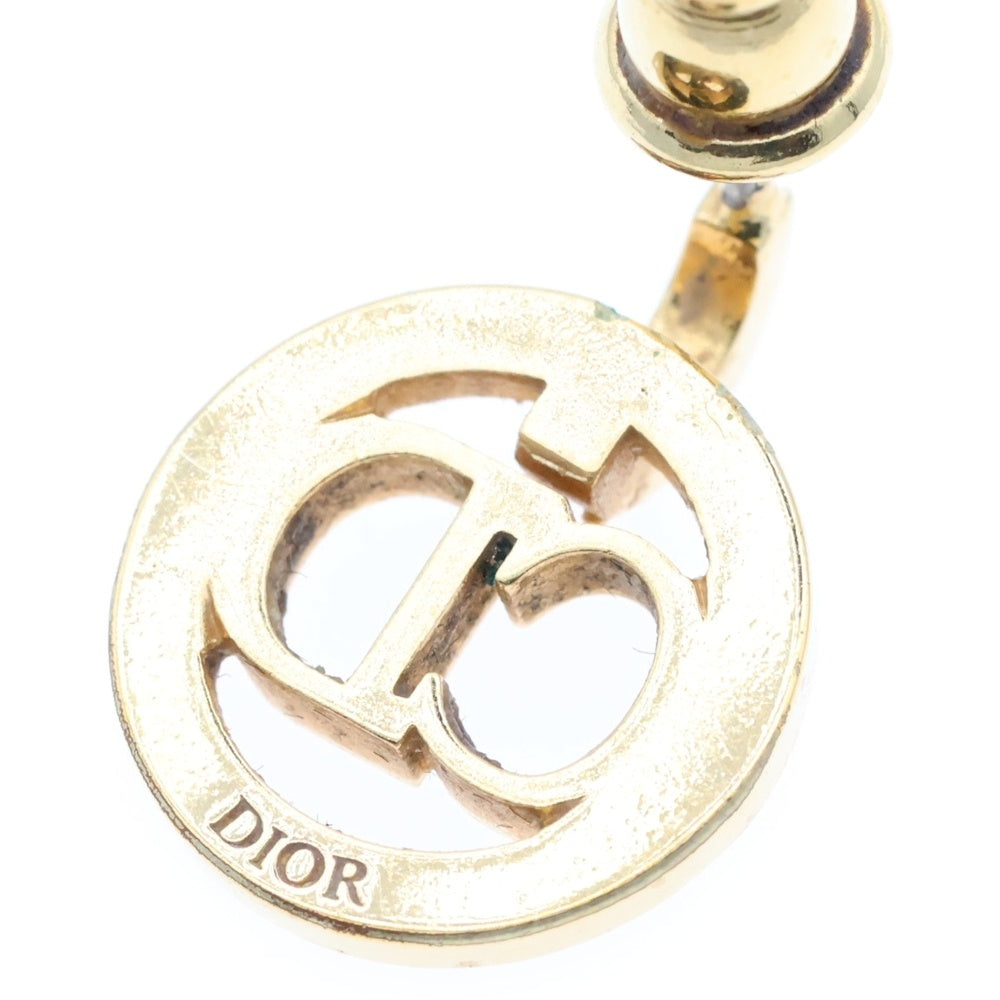Christian Dior(クリスチャンディオール) CDロゴ ラインストーン ピアス ゴールド レディース