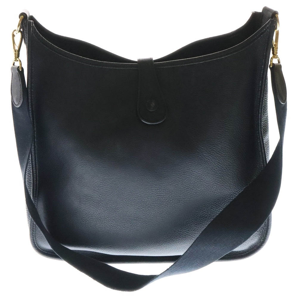 HERMES(エルメス) エブリン1 トリヨン GM ショルダーバッグ ブラック ゴールド金具 レザー □A刻印