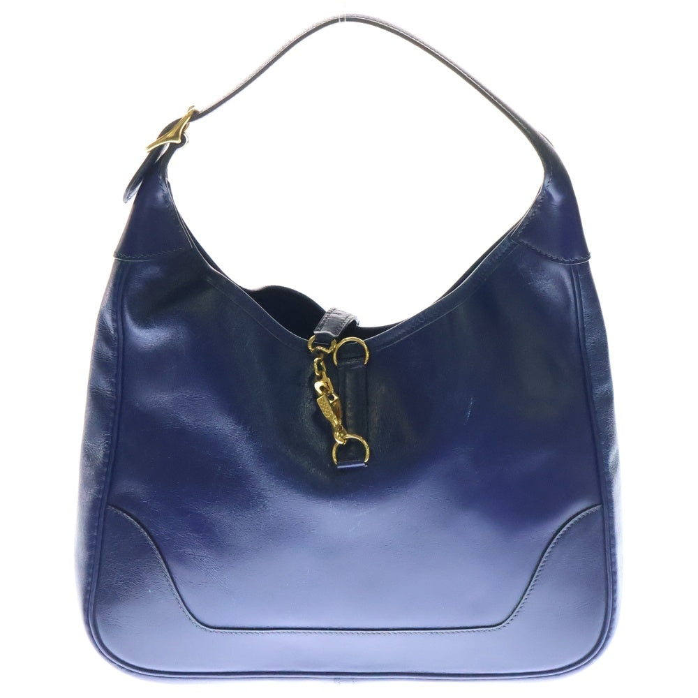 HERMES(エルメス) トリム31 クシュベル 2WAYバッグ ハンドバッグ ショルダーバッグ ブルー ゴールド金具 レザー 〇T刻印